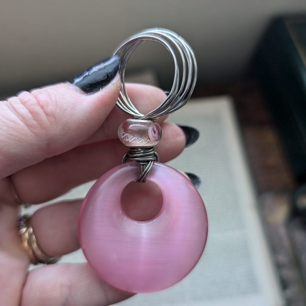 Pink Pendant Keychain - Picture 6 of 6